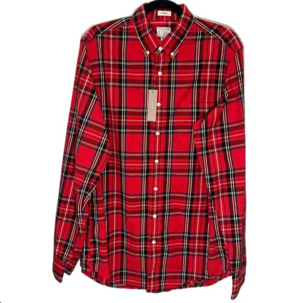 NWT J.Crew Stretch Secret Wash Shirting 98% Organic Cotton Size MT